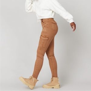 NEW Spanx high waist skinny cargo pants in Khaki  S P